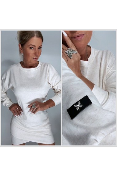 Sukienka "Luxe Fit" kolor ecru