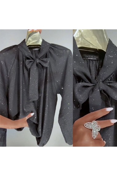 „Scarlett”Czarna koszulowa...